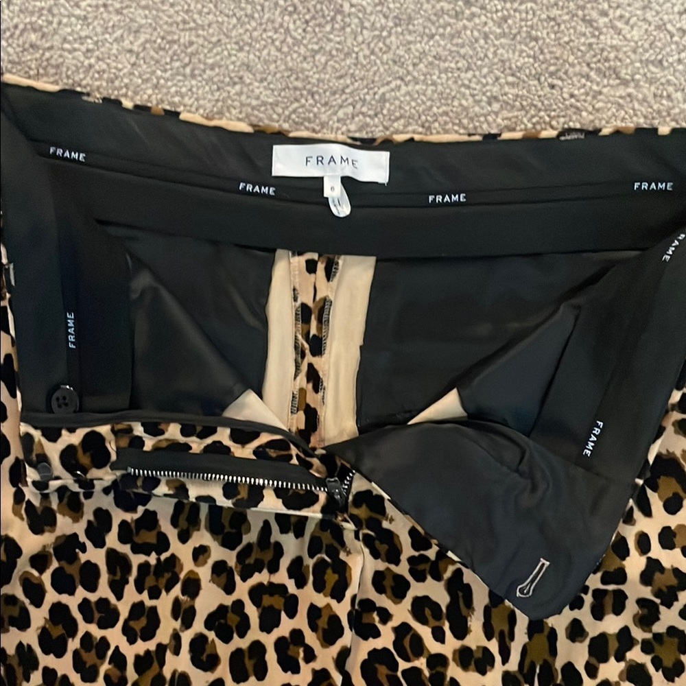 Frame Leopard Print Bootcut Trousers - image 8